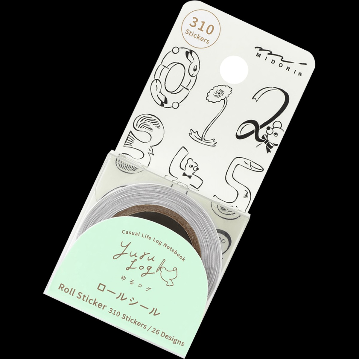 Midori Roll Sticker – Yuru Log Numbers