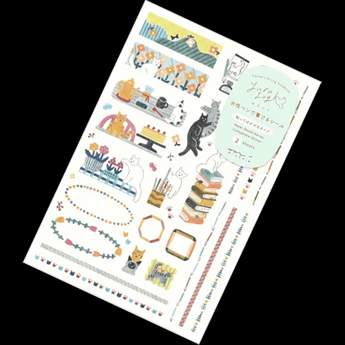 Midori Sticker Sheet – Yuru Log Cat