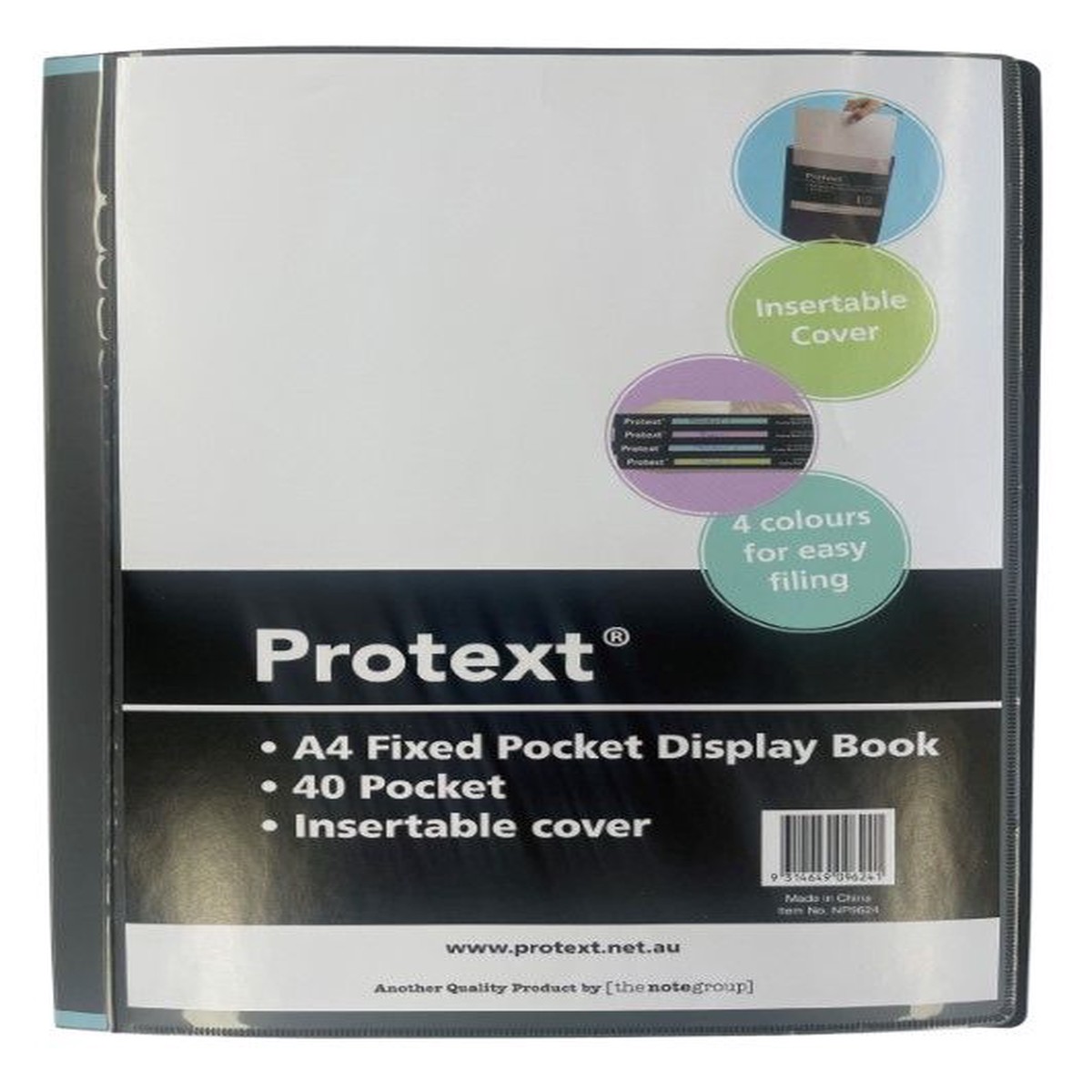 Protext A4 40 Pocket Fixed Pocket Display Book Black