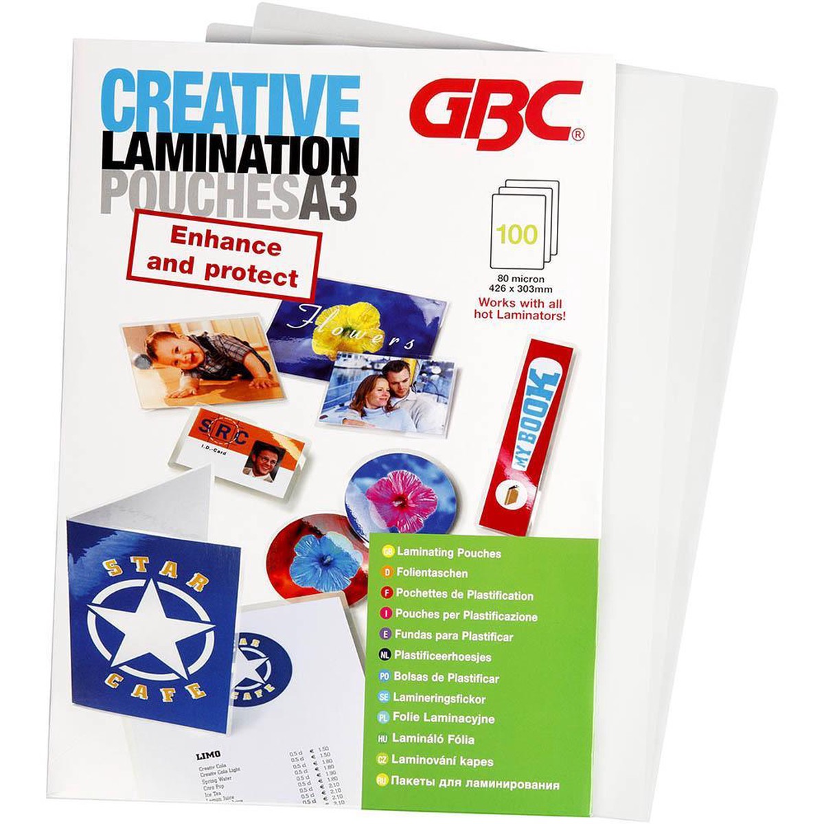 Creative Laminating Pouch 80 Micron A3 Clear Pack 100