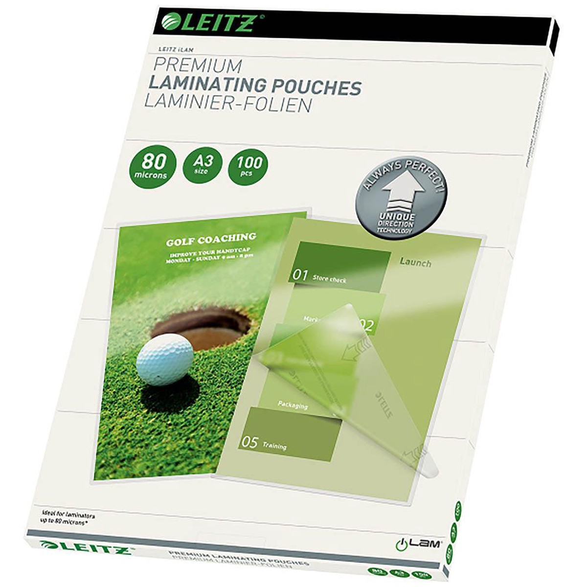 Leitz Ilam Laminating Pouch 80 Micron A3 Clear Pack 100