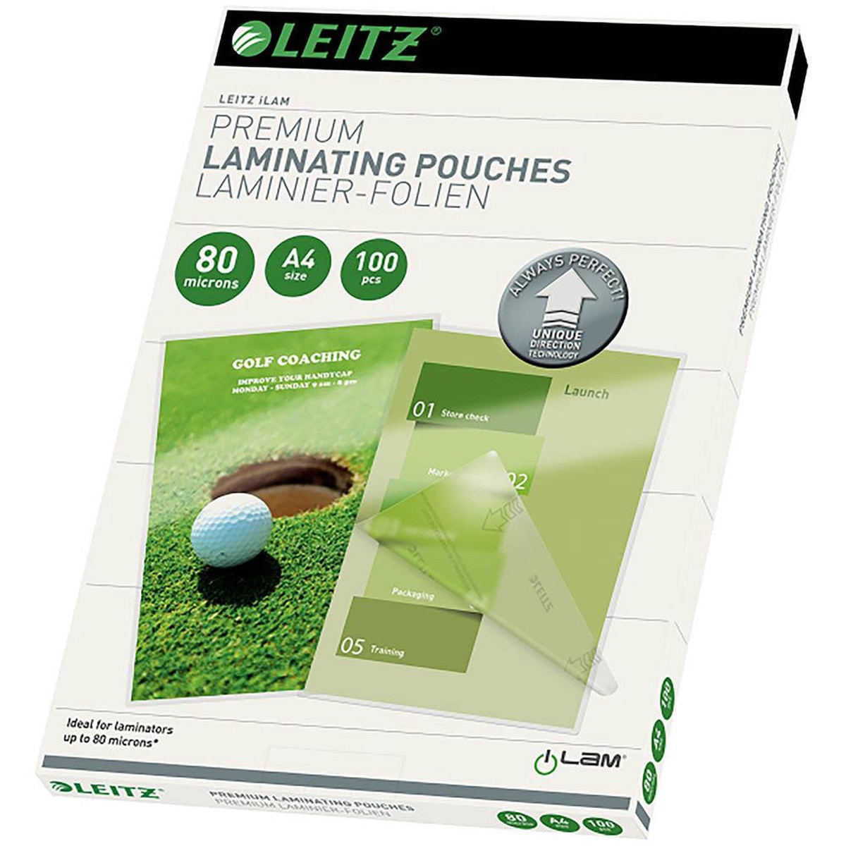 Leitz Ilam Laminating Pouch 80 Micron A4 Clear Pack 100