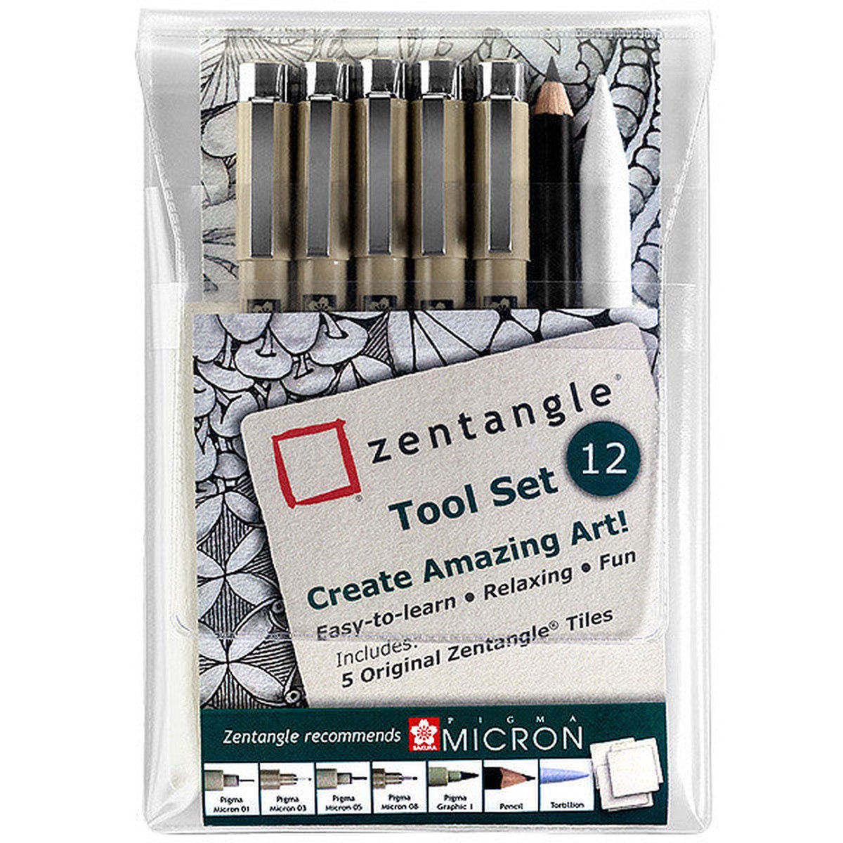 Sakura Pigma Micron Zentangle 12 Piece Set