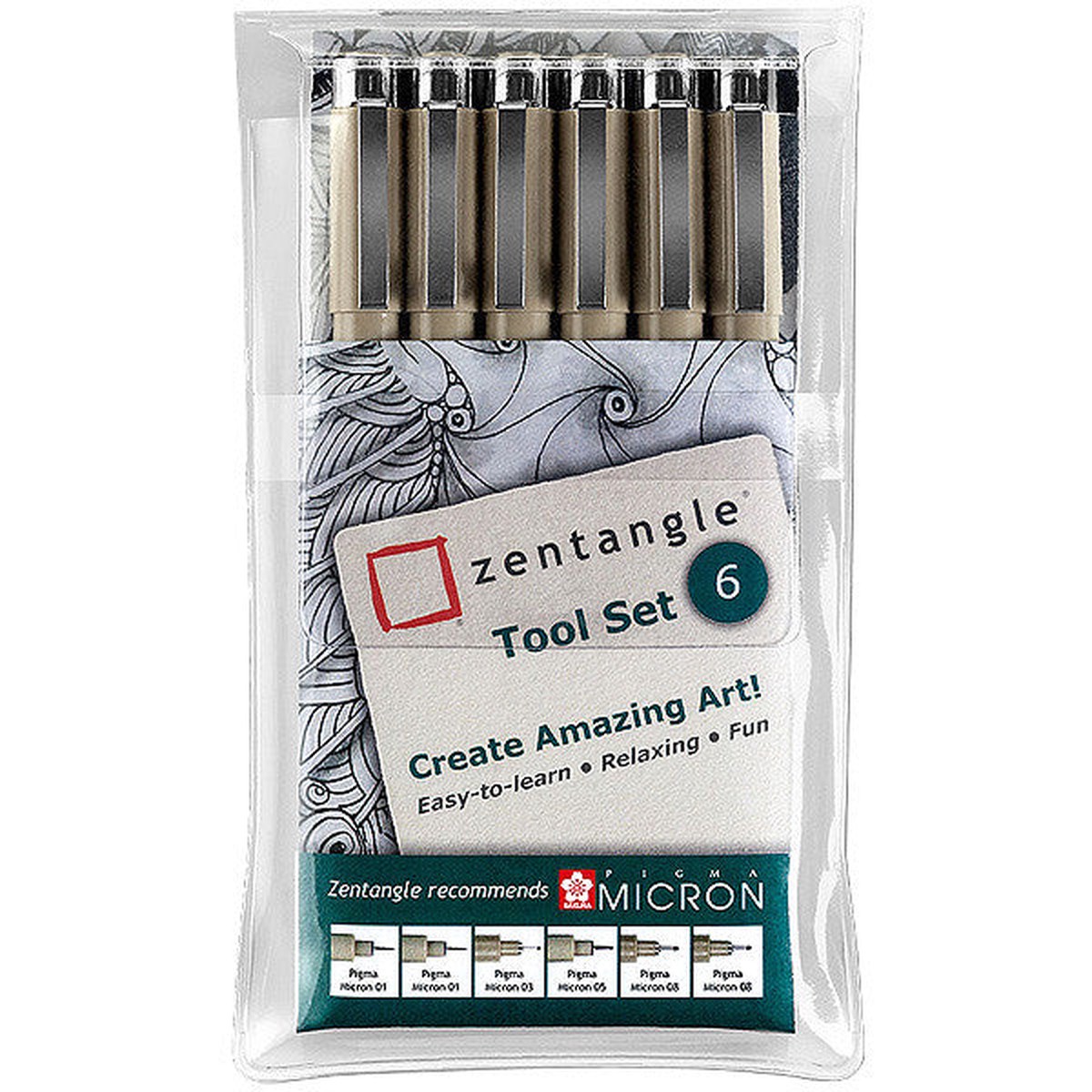 Sakura Pigma Micron Zentangle 6 Piece Set