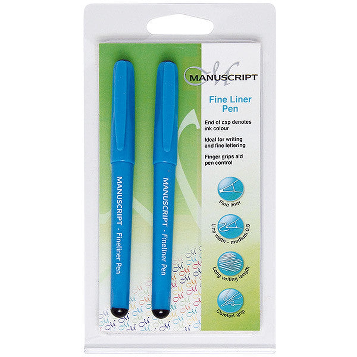 Manuscript Fineliner Pen Twin Pack
