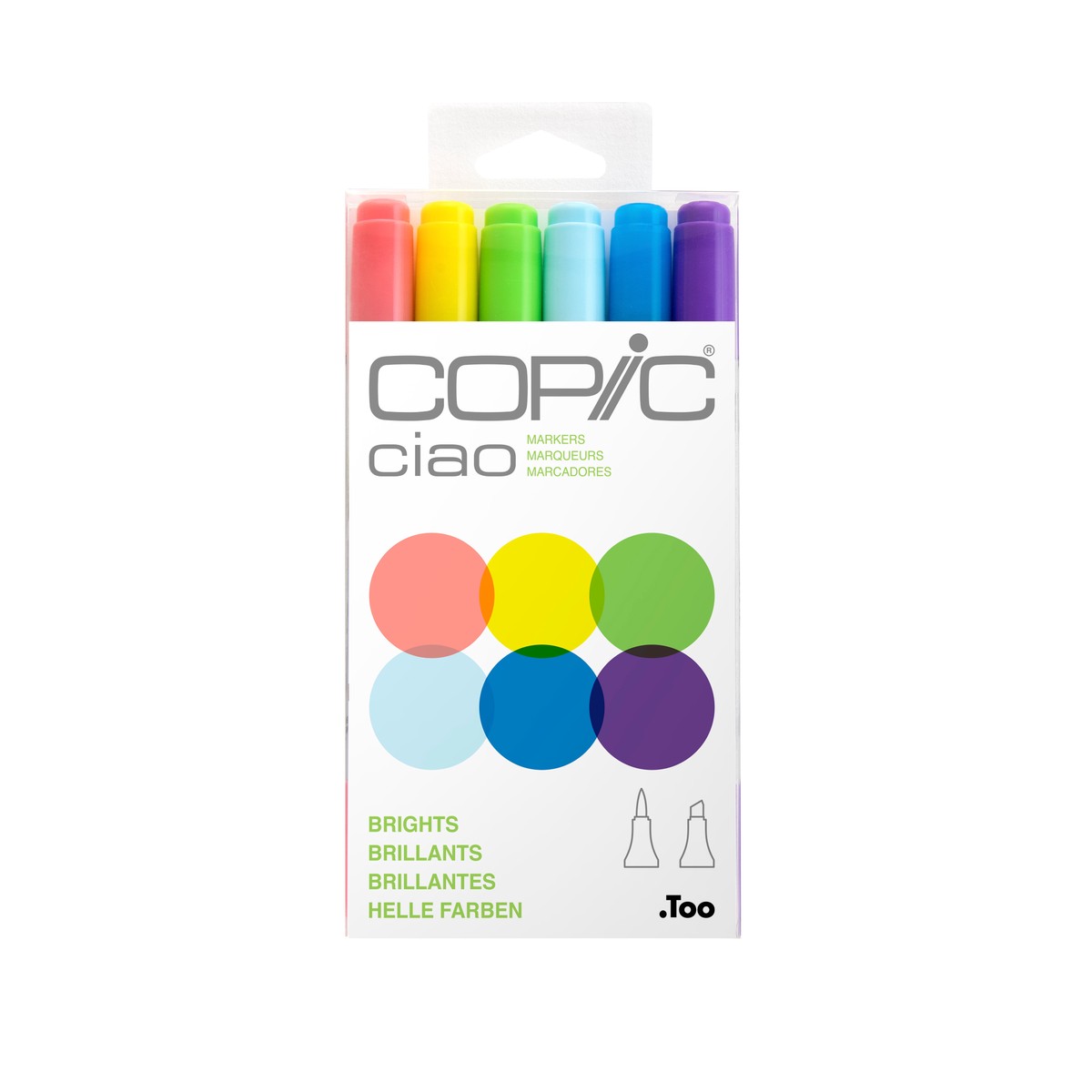 Copic Ciao Marker Set 6 Piece Bright