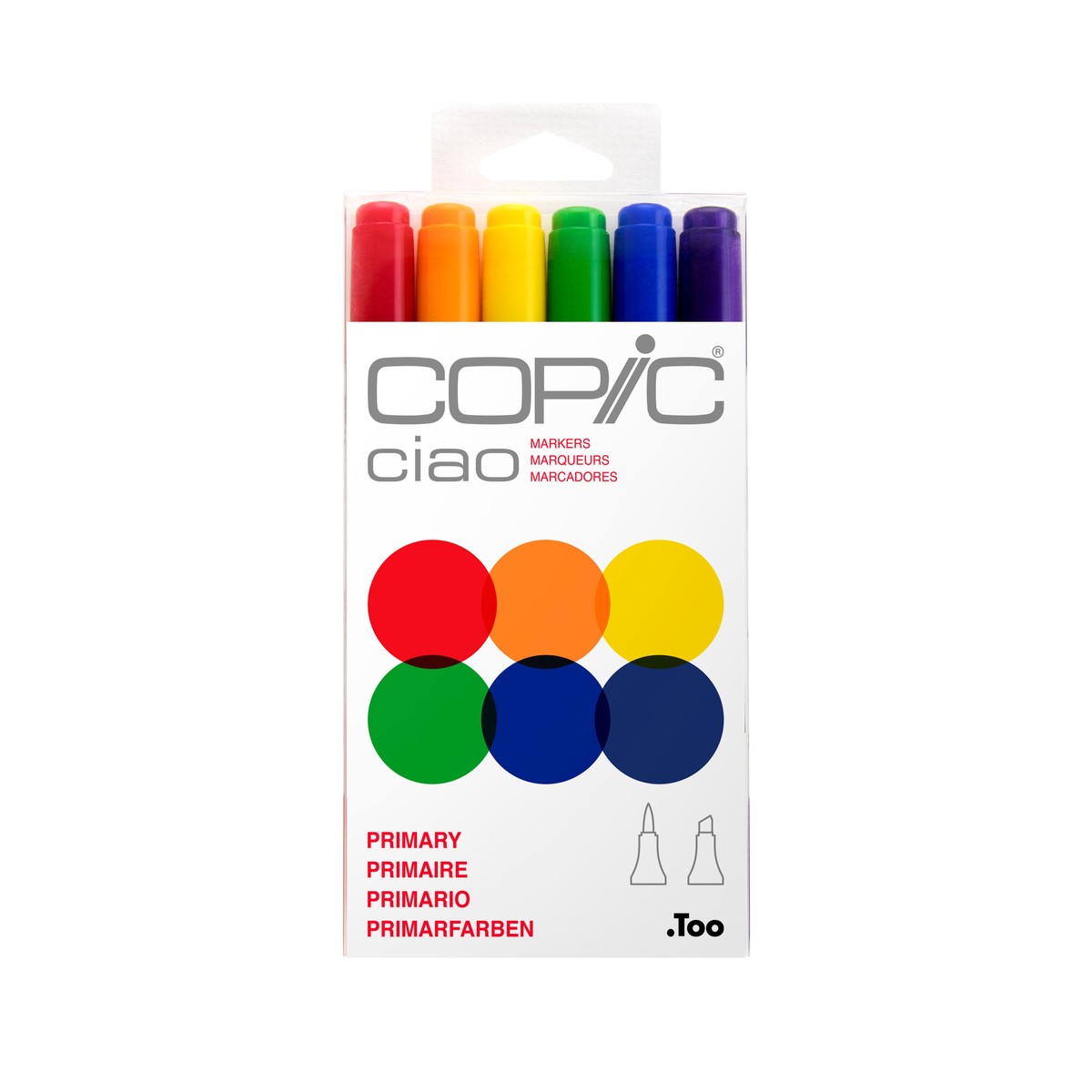 Copic Ciao Marker Set 6 Piece Primary