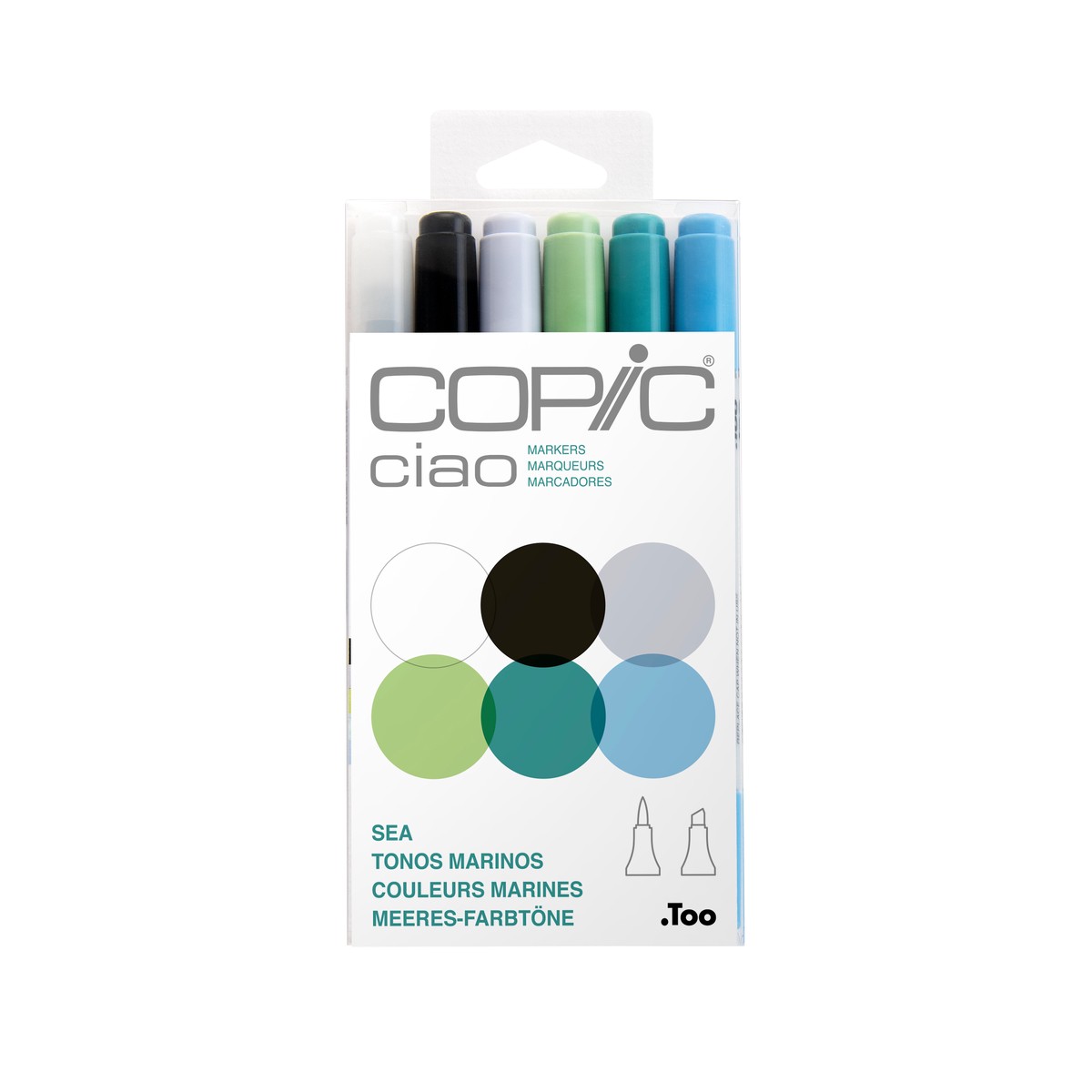 Copic Ciao Marker Set 6 Piece Sea