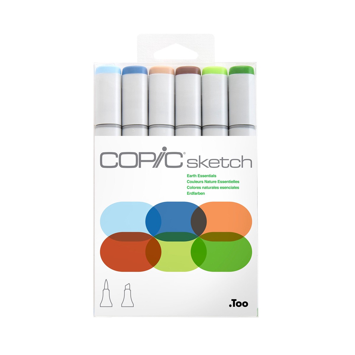 Copic Sketch Marker Set 6 Piece Earth Essentials