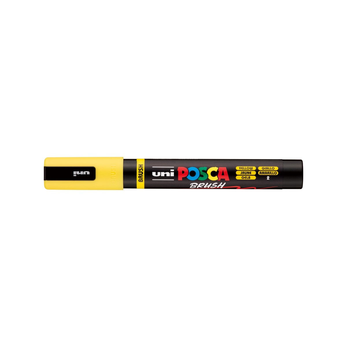 POSCA PC-5BR Paint Marker Medium Brush Tip Yellow