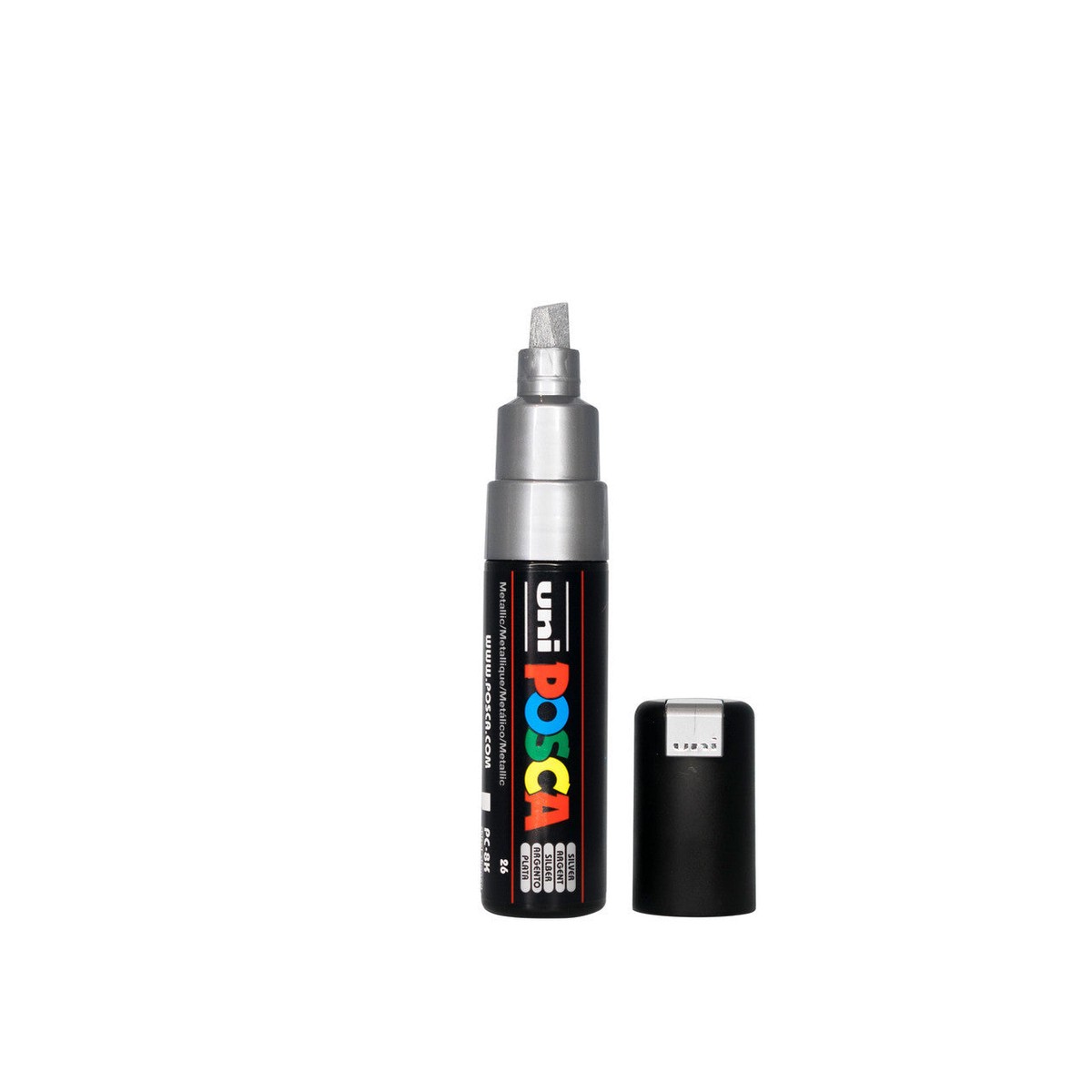 POSCA PC-8K Paint Marker Broad Chisel Tip Silver