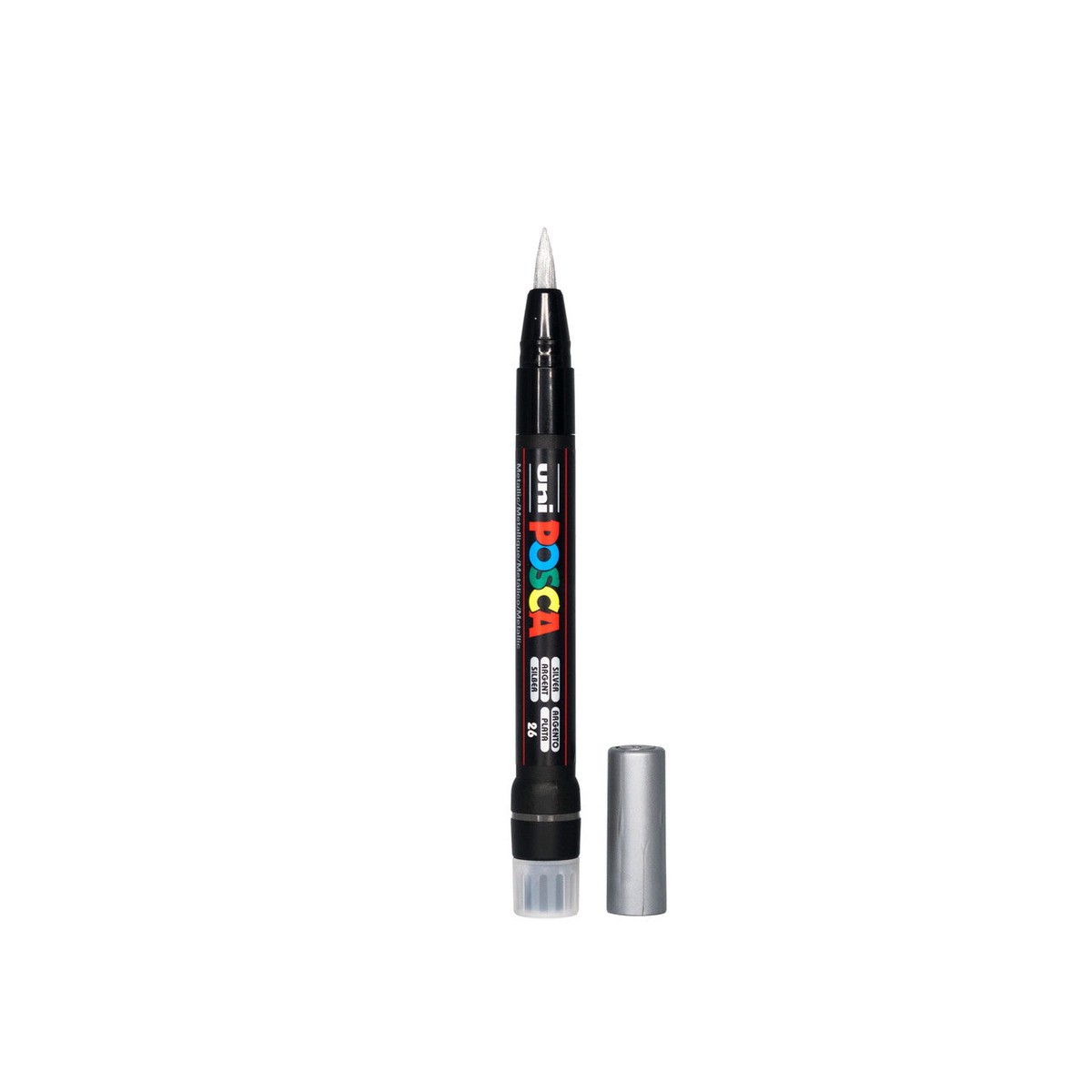 POSCA PCF-350 Paint Marker Flexible Brush Tip Silver