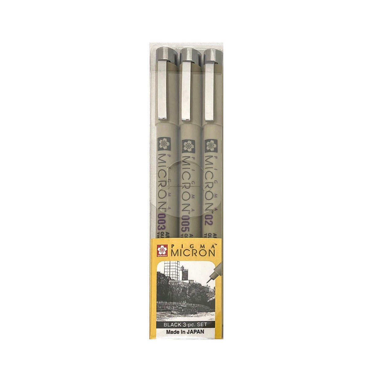 Sakura Pigma Micron 3pc Set Black 003 005 02