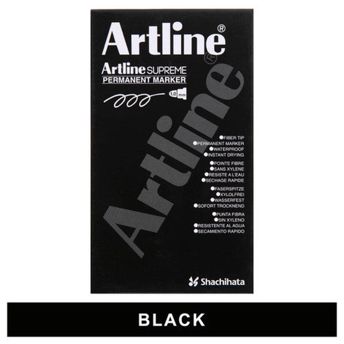 Artline Supreme Permanent Marker Black Box 12