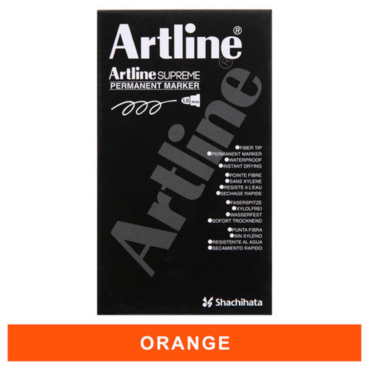 Artline Supreme Permanent Marker Orange Box 12