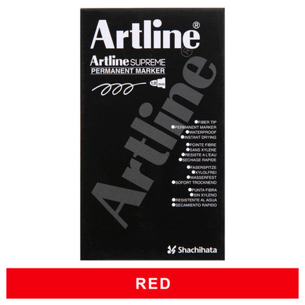 Artline Supreme Permanent Marker Red Box 12