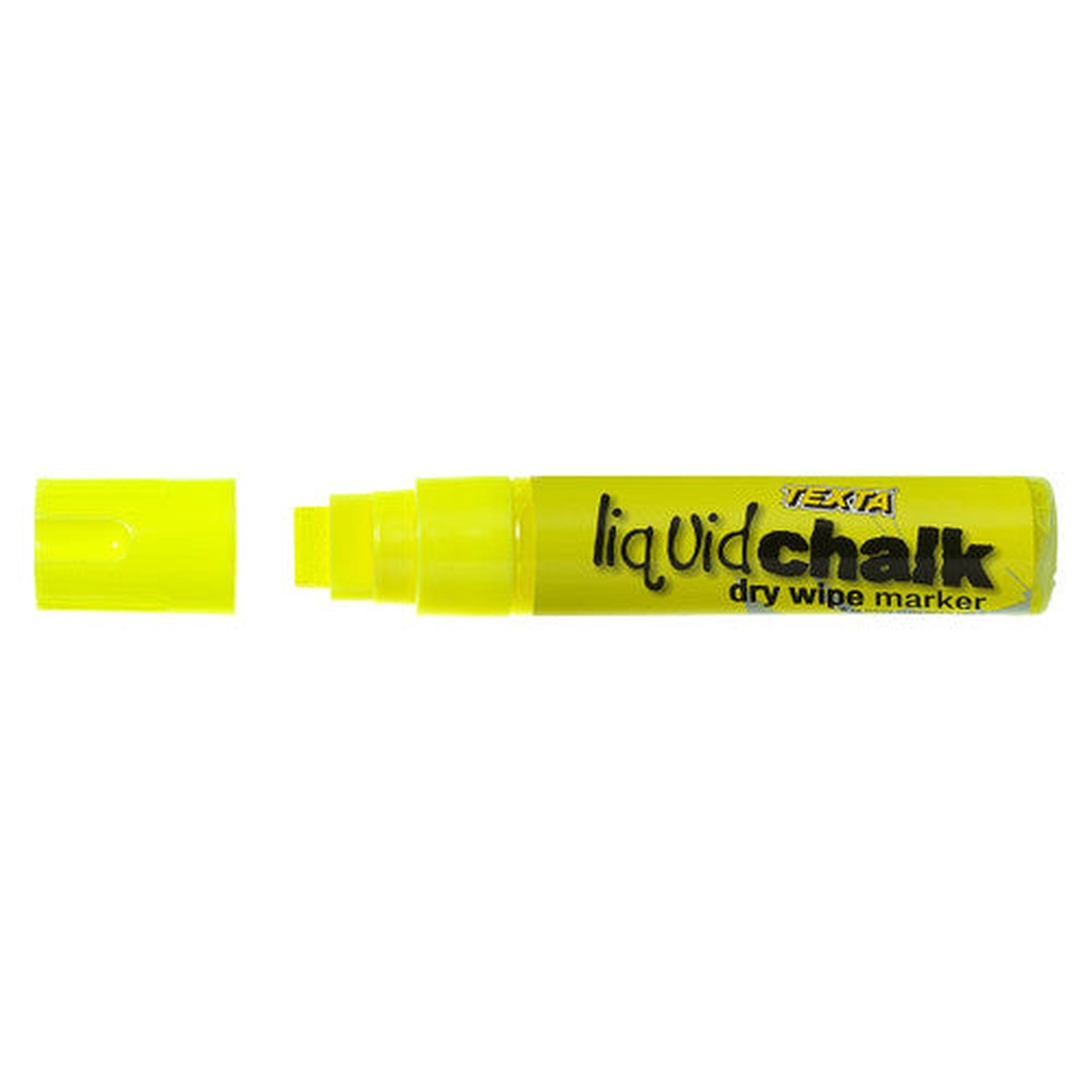 Texta Jumbo Liquid Chalk Marker Dry Wipe Chisel Yellow