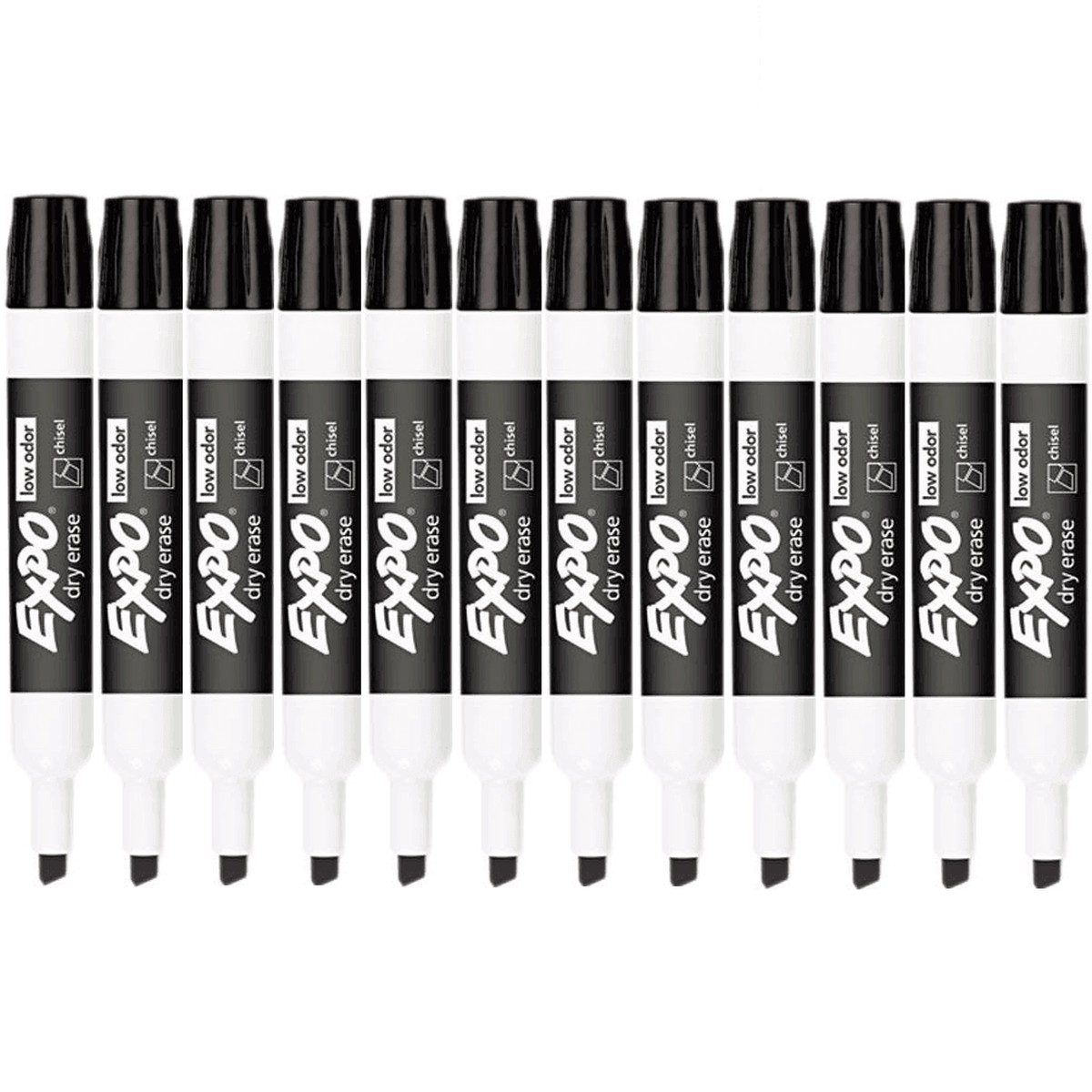 Expo Whiteboard Marker Chisel Tip Black Box 12