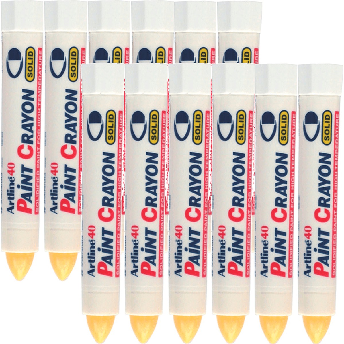 Artline 40 Permanent Paint Crayon Yellow Solid Box 12