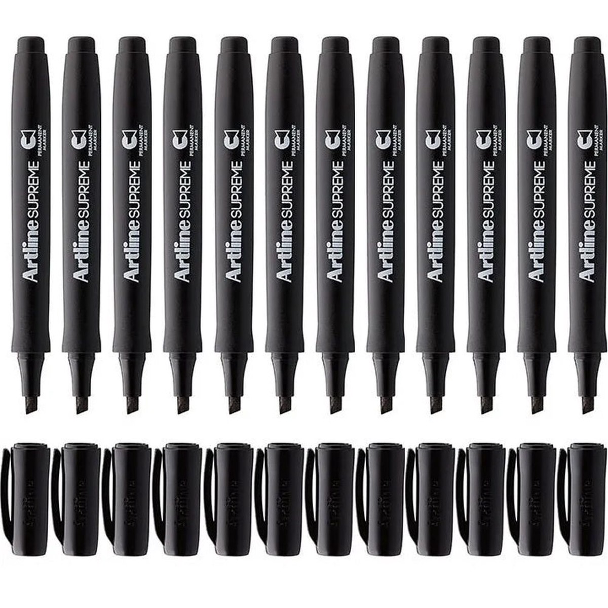 Artline Supreme Permanent Marker Chisel Black Box 12