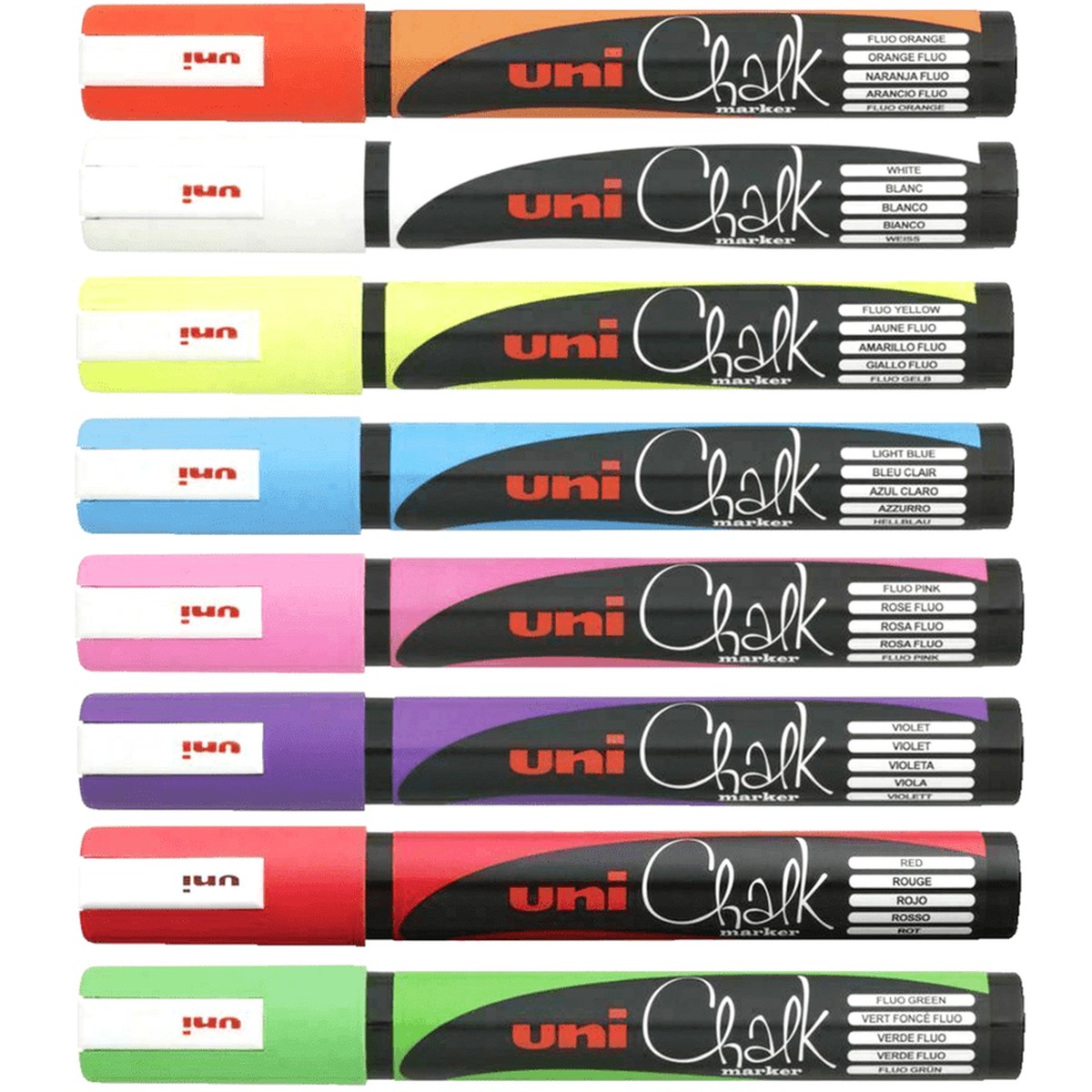 Uni-Ball Chalk Marker Bullet Tip 2.5mm Assorted Pack 8