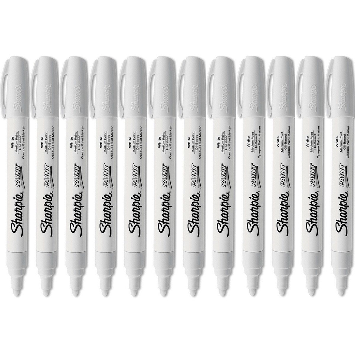 Sharpie Paint Marker Oil Based Medium 1.5mm White Pack 12