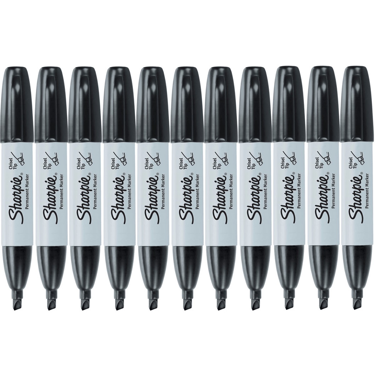Sharpie Permanent Marker Chisel Point Broad Black Box 11