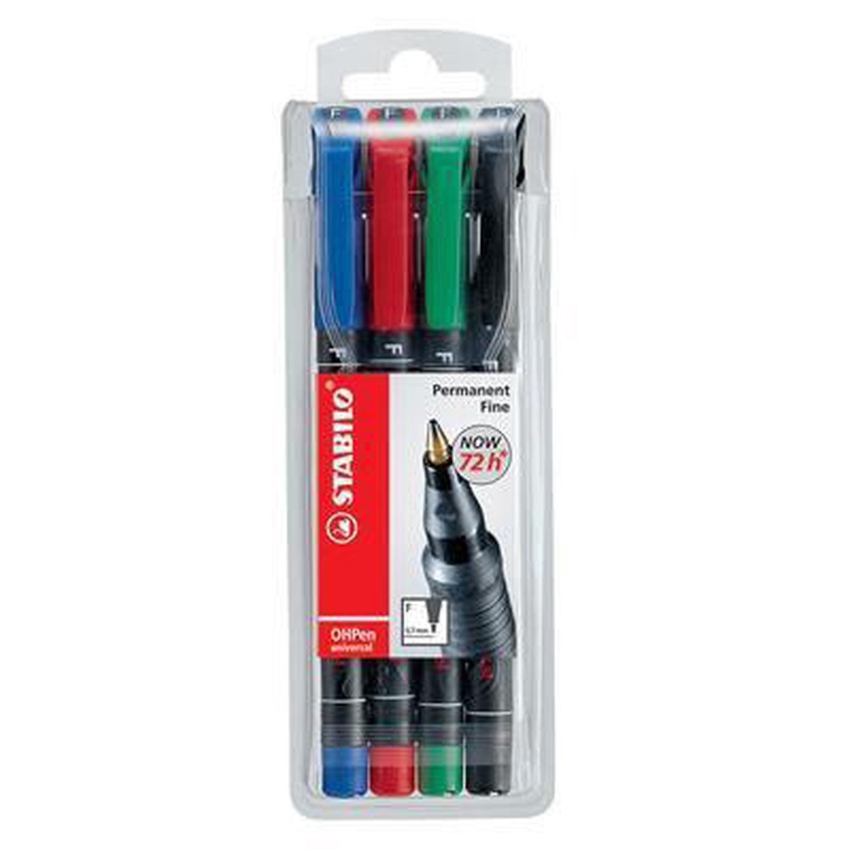 Stabilo Universal Overhead Projector Pen Permanent Fine Assorted Wallet 4