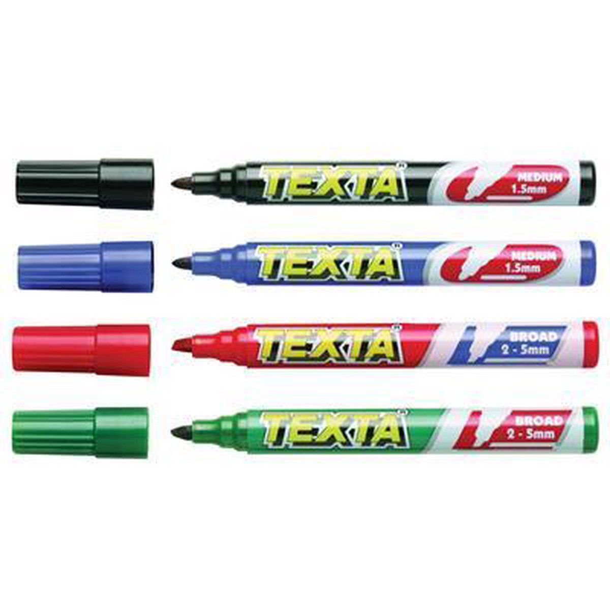 Texta Marker Bullet Tip Black Box 12