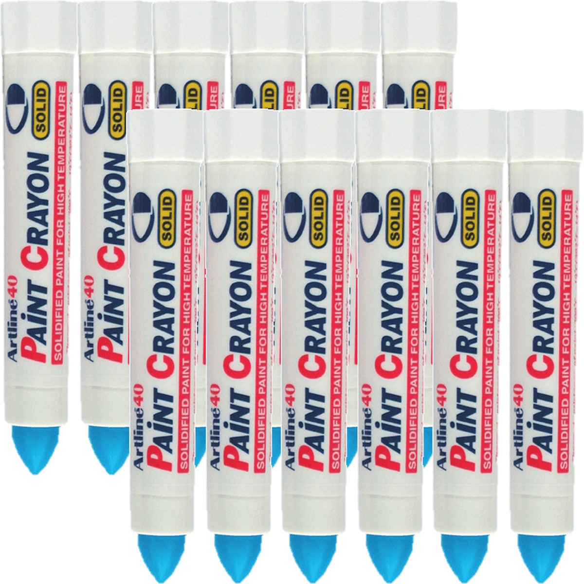 Artline 40 Permanent Paint Crayon Solid Blue Box 12