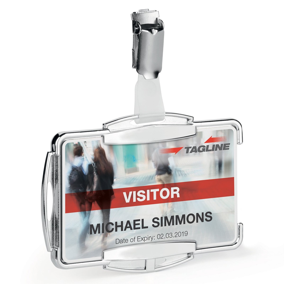Durable Card Holder RFID Secure Mono Silver Pack 10