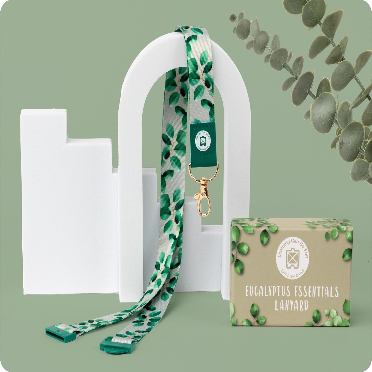 Learning Can Be Fun Eucalyptus Essentials Lanyard with Breakaway Clasp