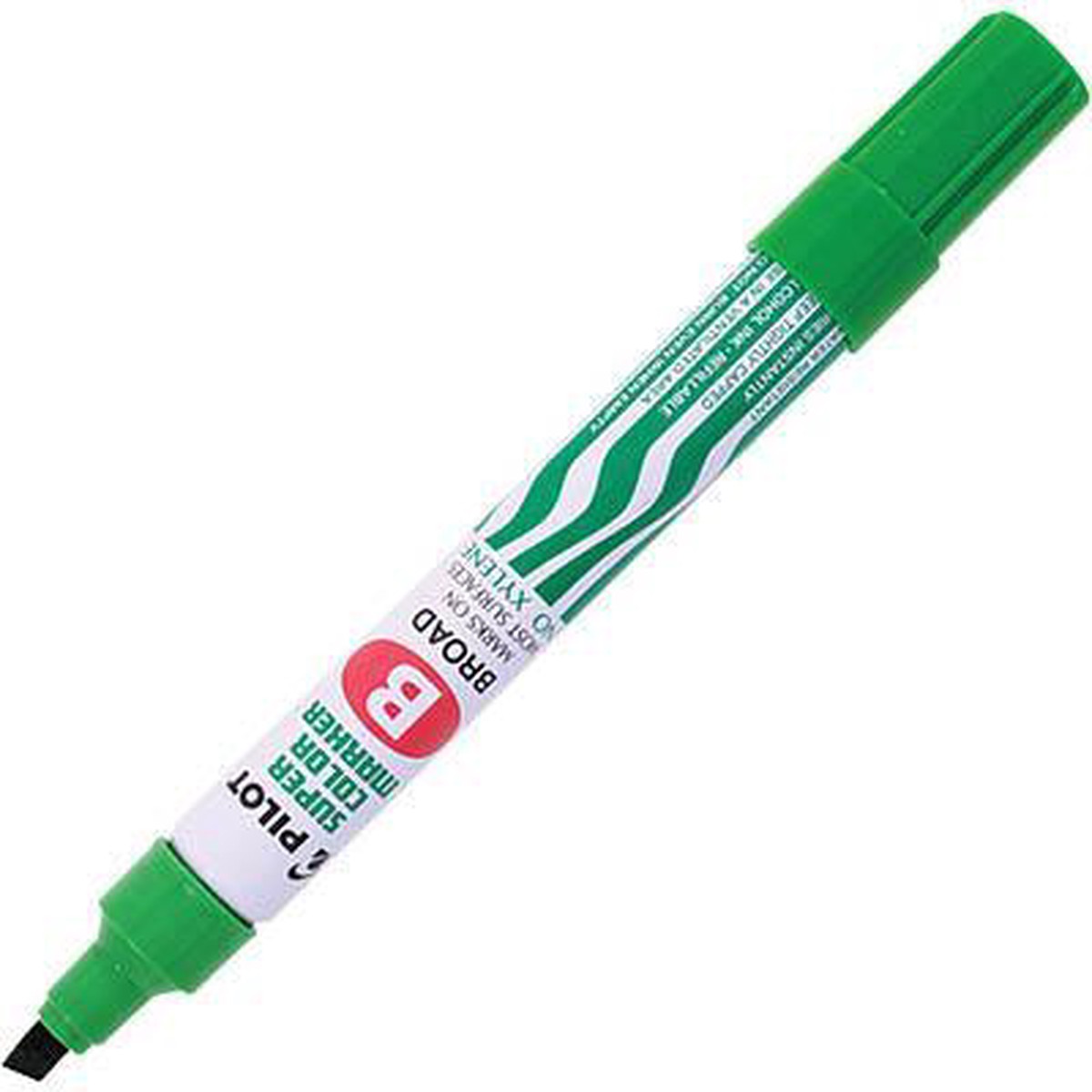 Pilot Sca-B Super Colour Permanent Marker Chisel Broad 5.0Mm Green Box 12