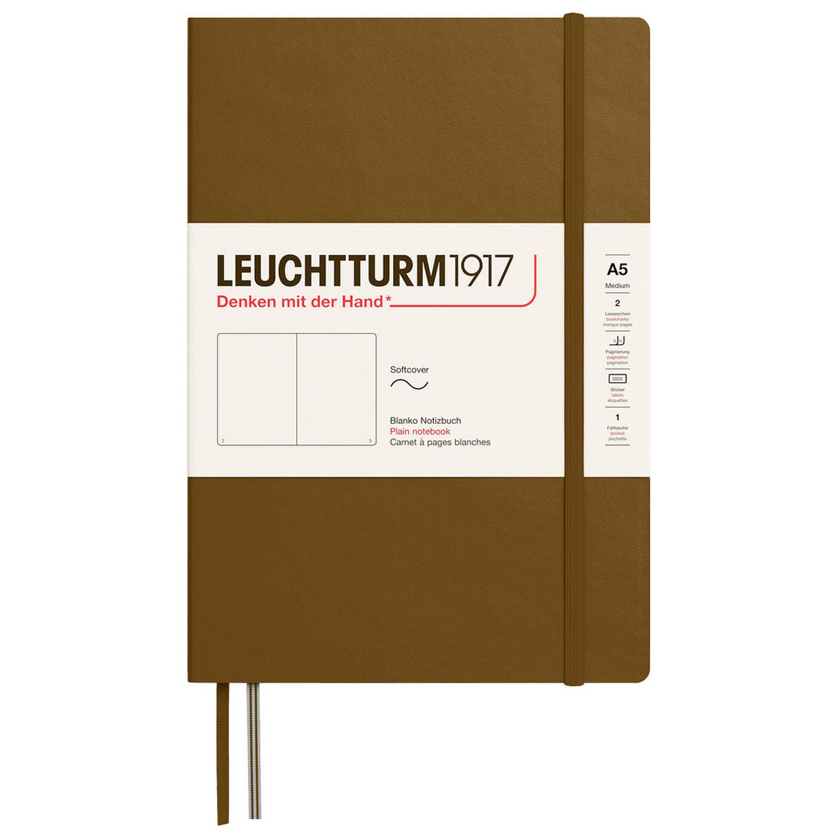 LEUCHTTURM1917 Softcover Notebook Medium A5 Spice Brown