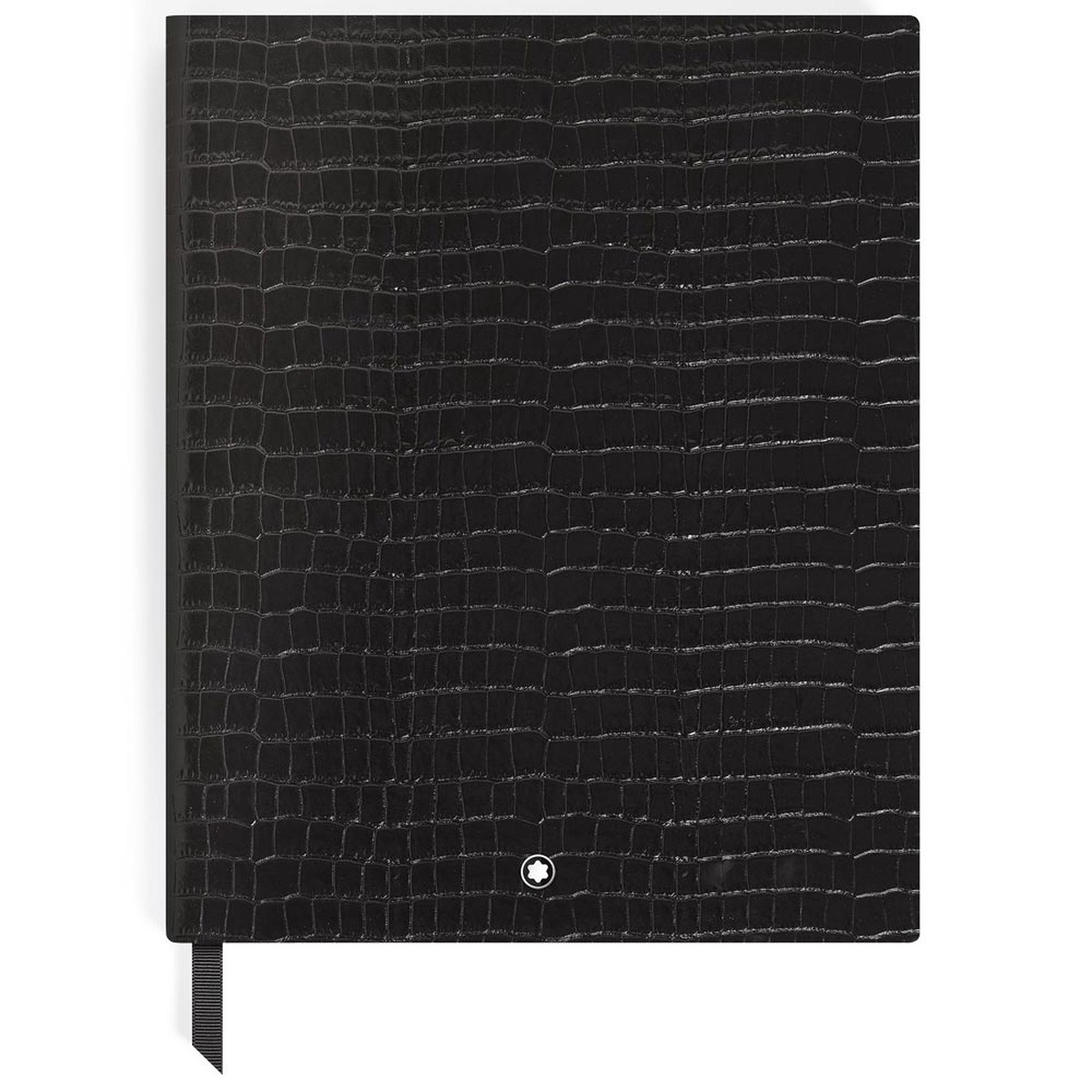 Montblanc Large Notebook Black Printed Croco Leather Lined