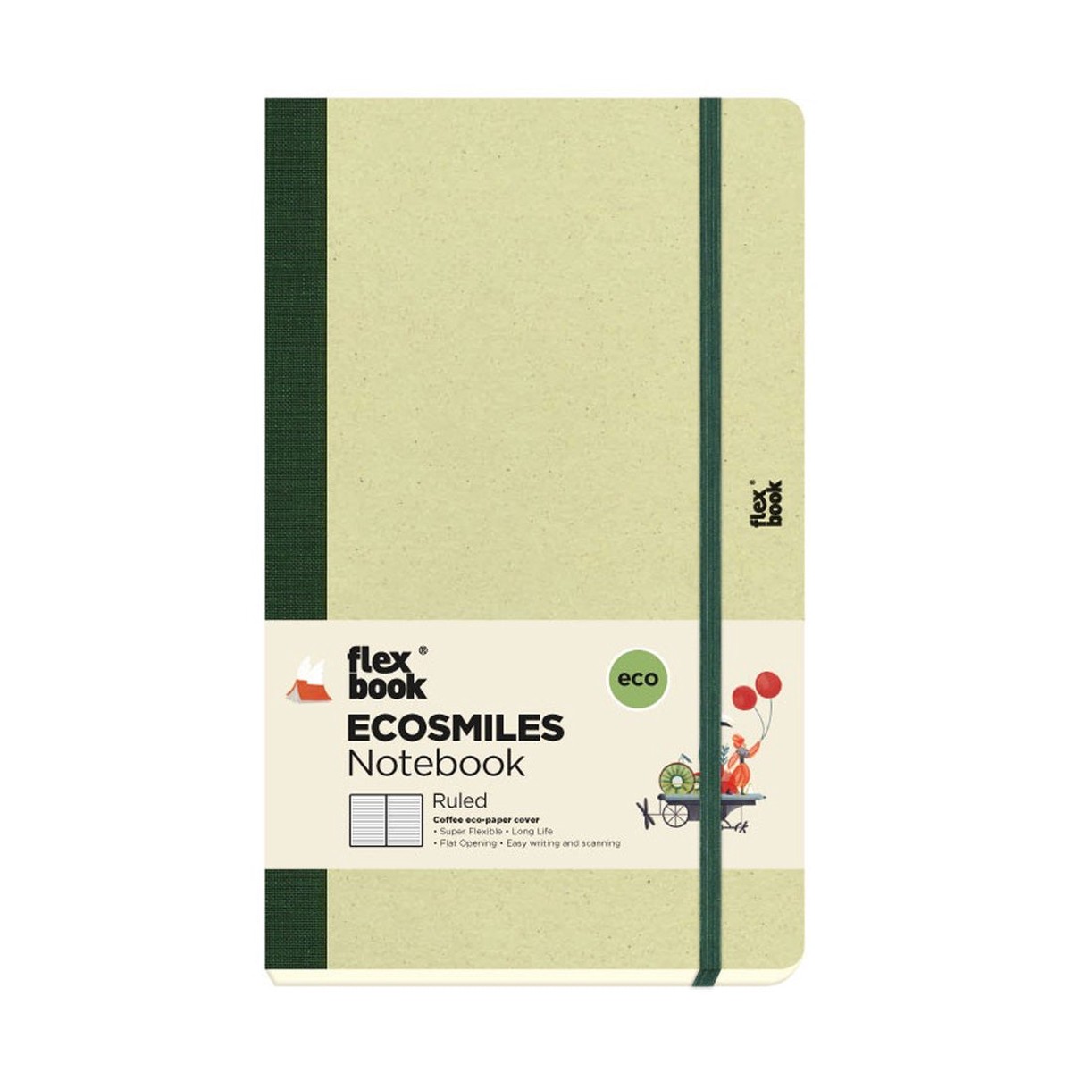 Flexbook Ecosmiles Ruled Notebook Medium Kiwifruit