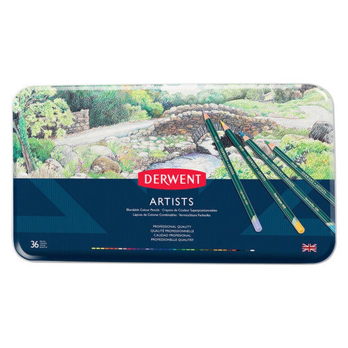 Derwent Artists Pencils Assorted Tin 36