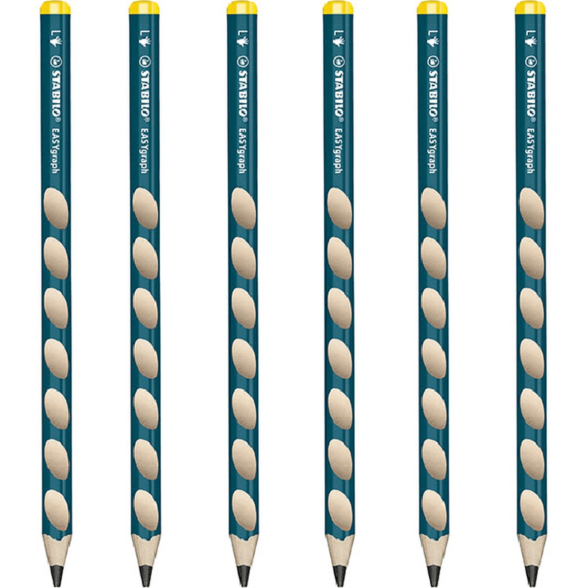 Stabilo EasyGraph Learning Graphite Pencils Left Handed 6 Pack