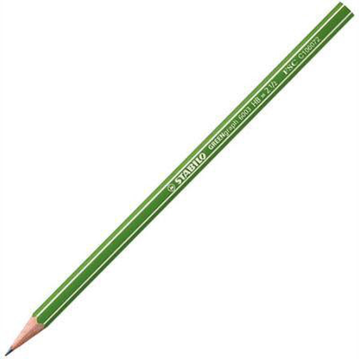 Stabilo Greengraph Graphite Pencil With Eraser Box 12