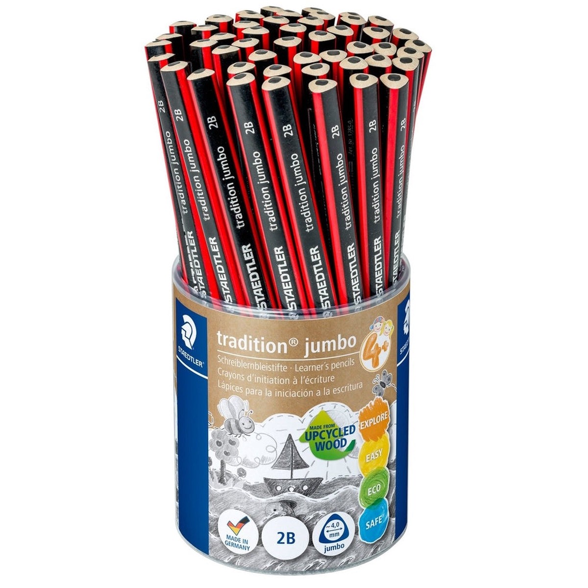 Staedtler Jumbo Triangular Graphite Pencils 2B Tub 50