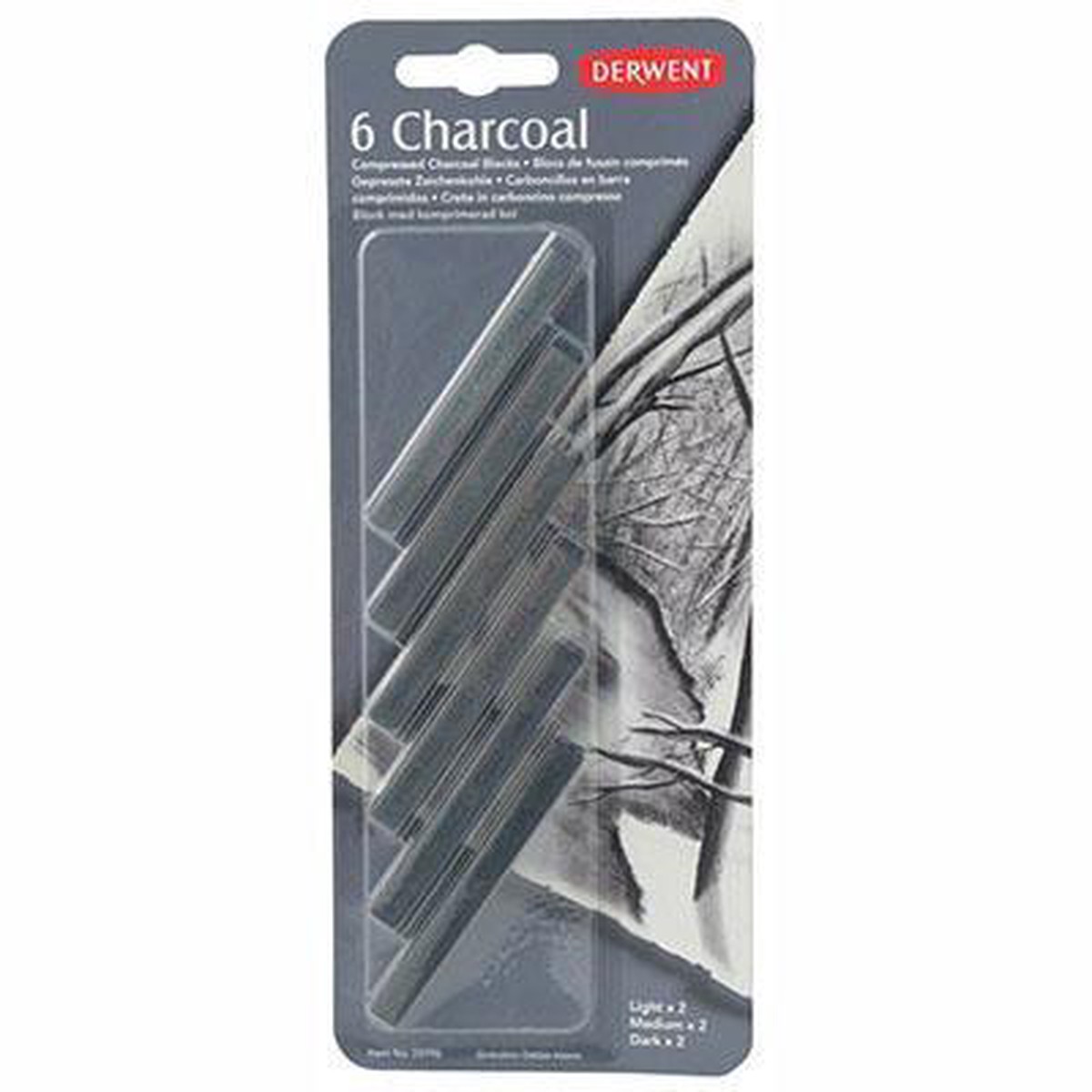 Derwent Compressed Charcoal Pack 3