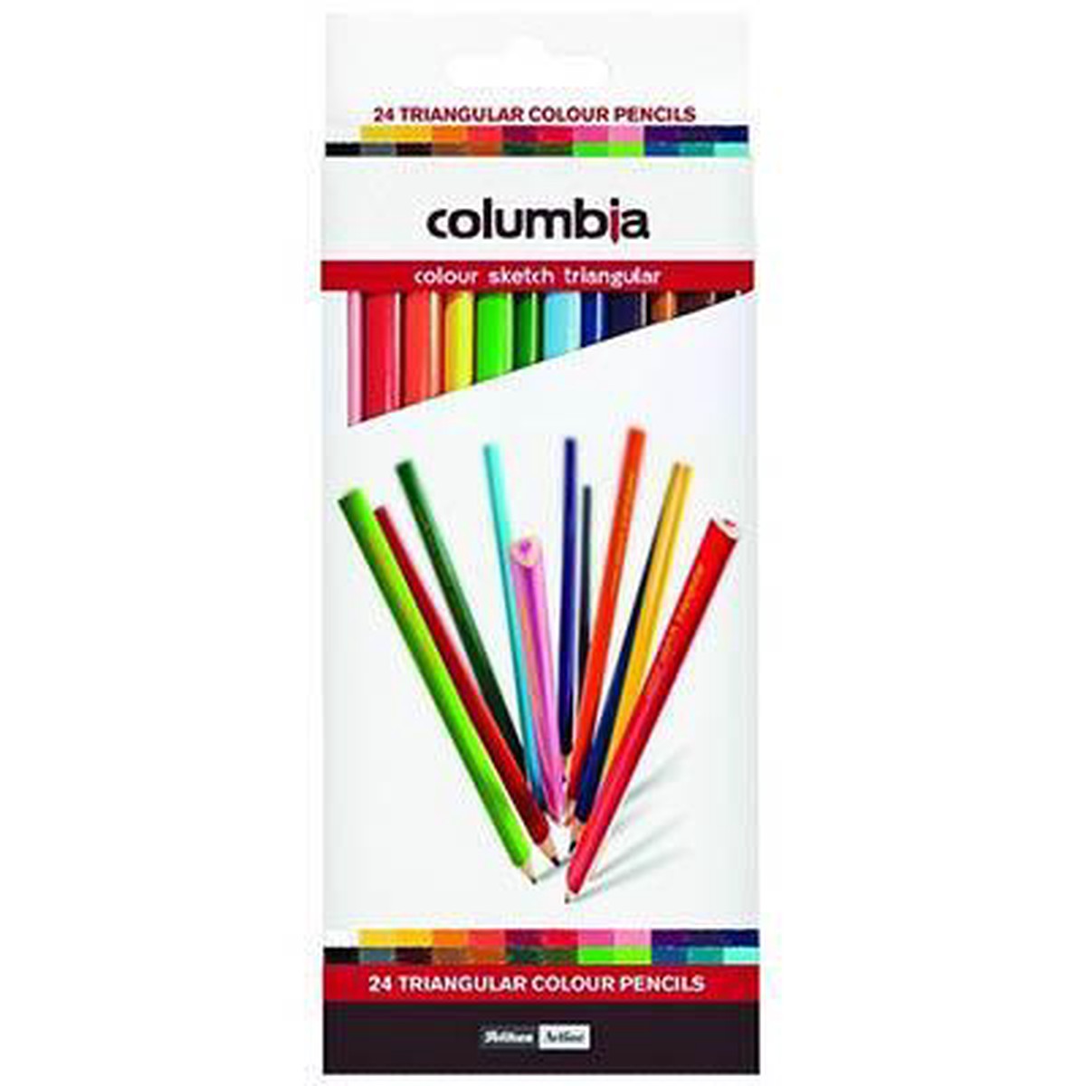 Columbia Coloursketch Triangular Pencils Assorted Pack 24