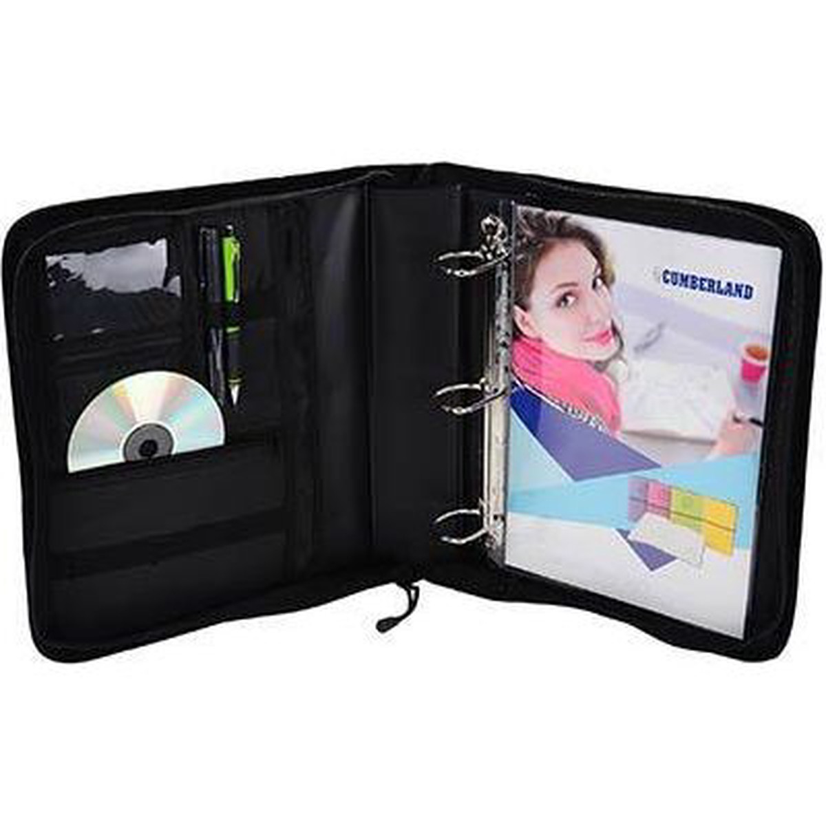 Cumberland Compendium Binder Case 3D Ring A4 Black