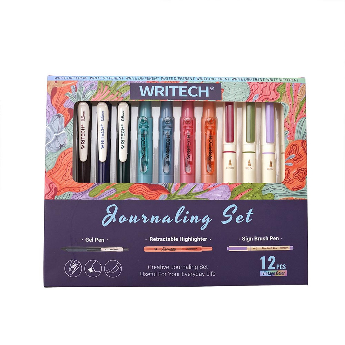 WRITECH 12 Piece Journal Set Vintage Tones