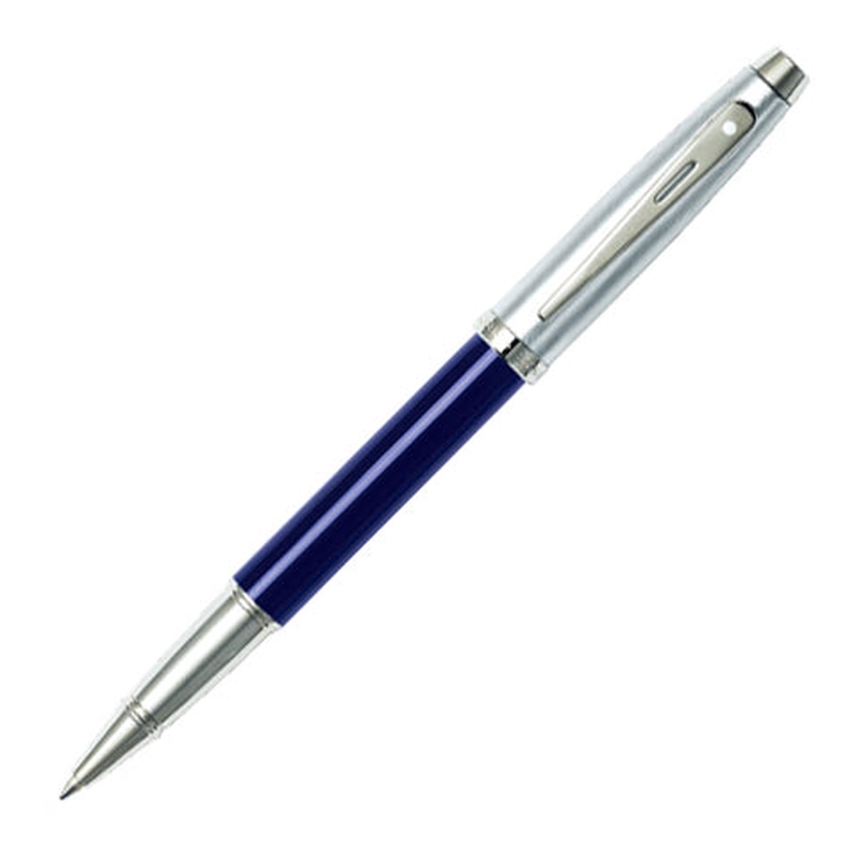 Sheaffer 100 Rollerball Pen Blue and Brushed Chrome
