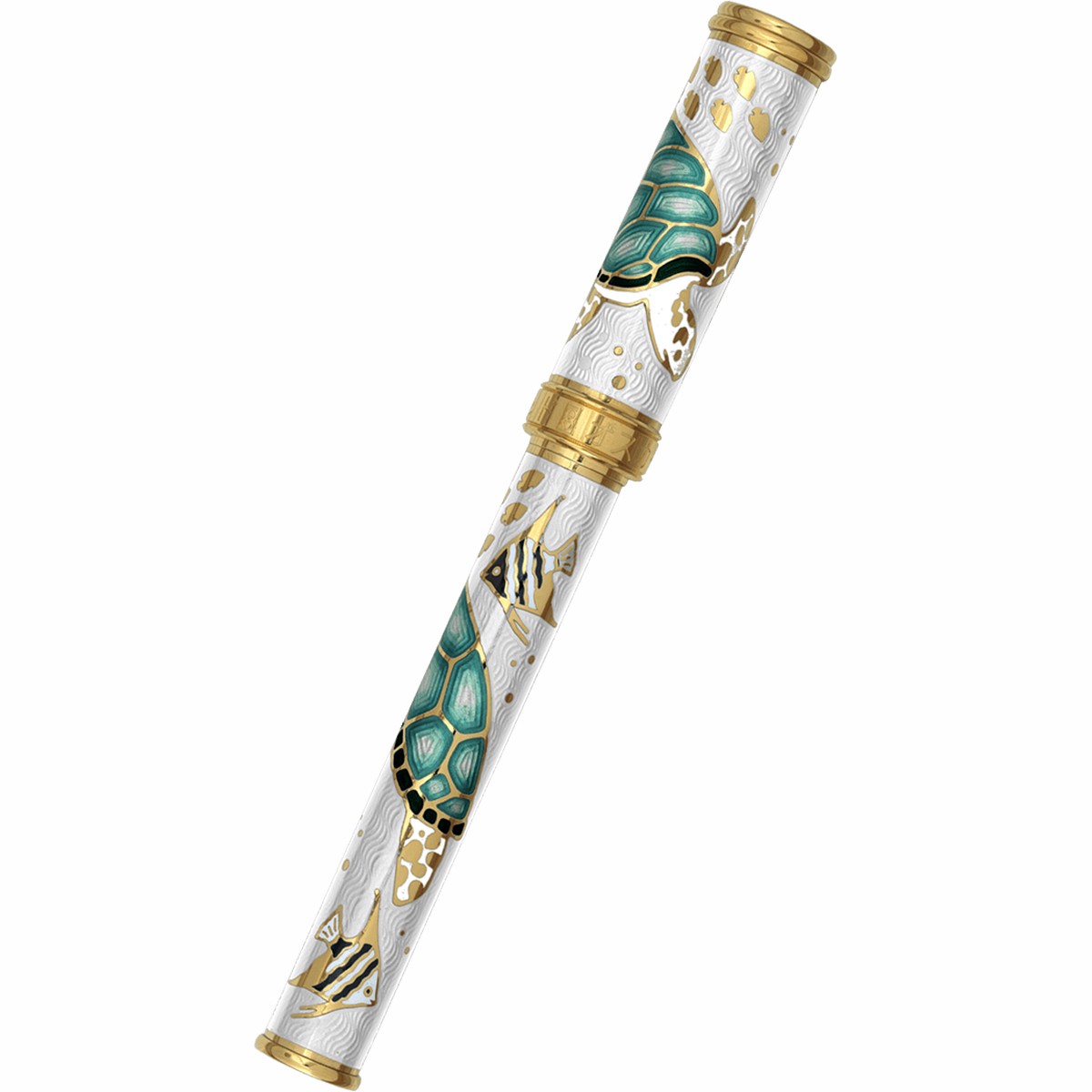 David Oscarson Sea Turtle Rollerball Pen – White