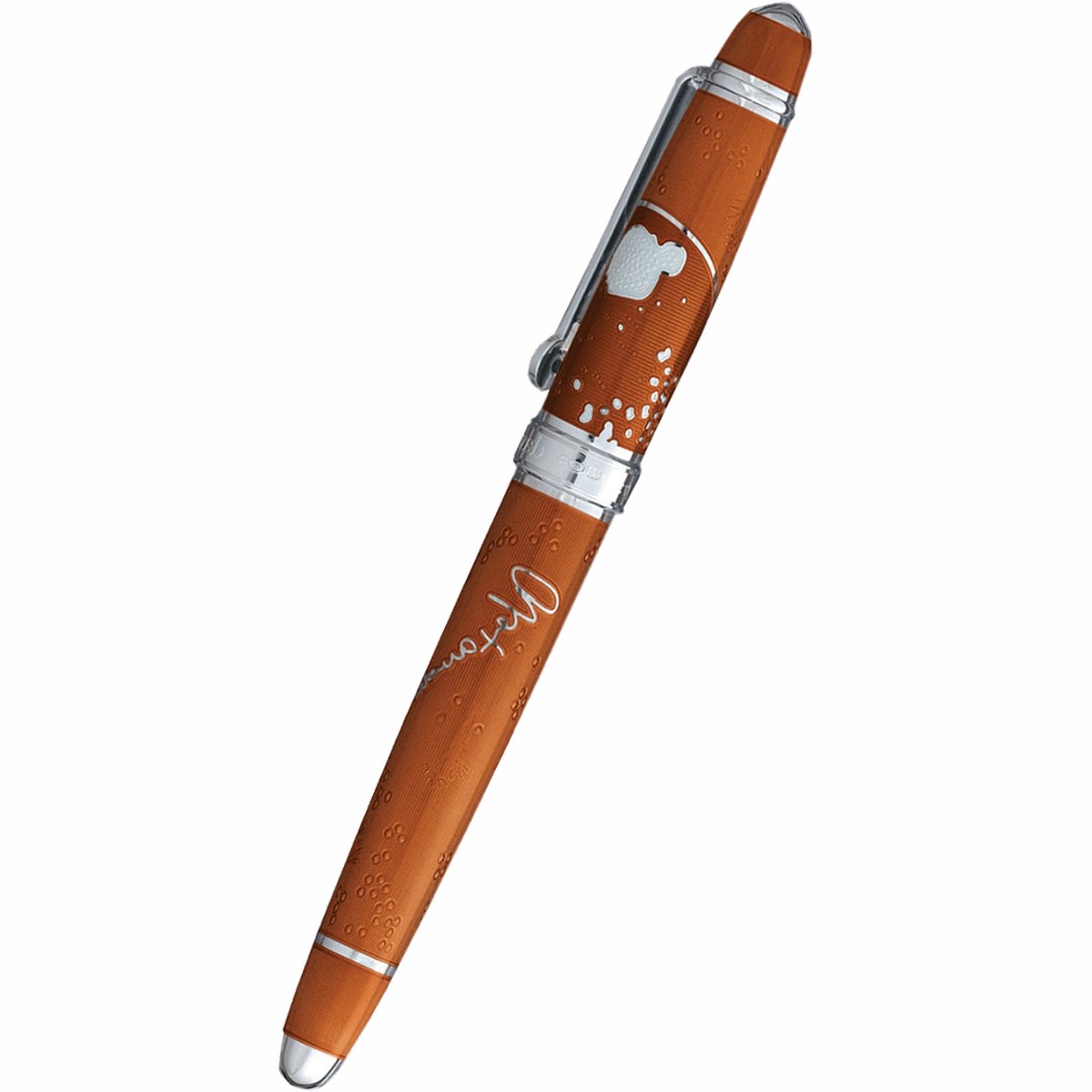 David Oscarson Sir Alexander Fleming Rollerball Pen – Translucent Orange (Saffron)