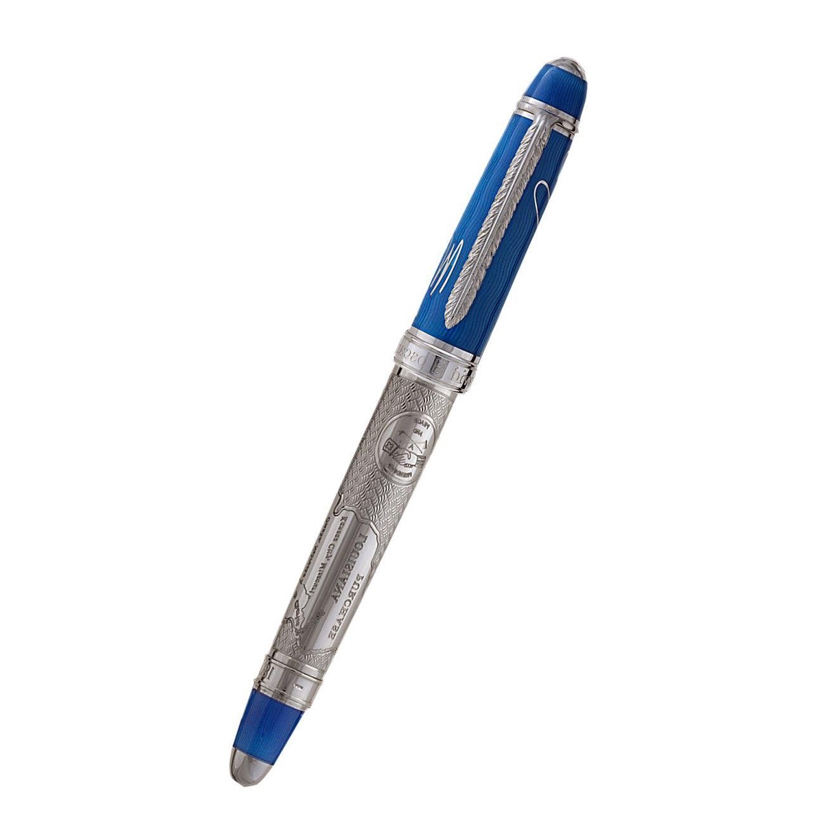 David Oscarson William Clark Rollerball Pen – Sapphire Blue
