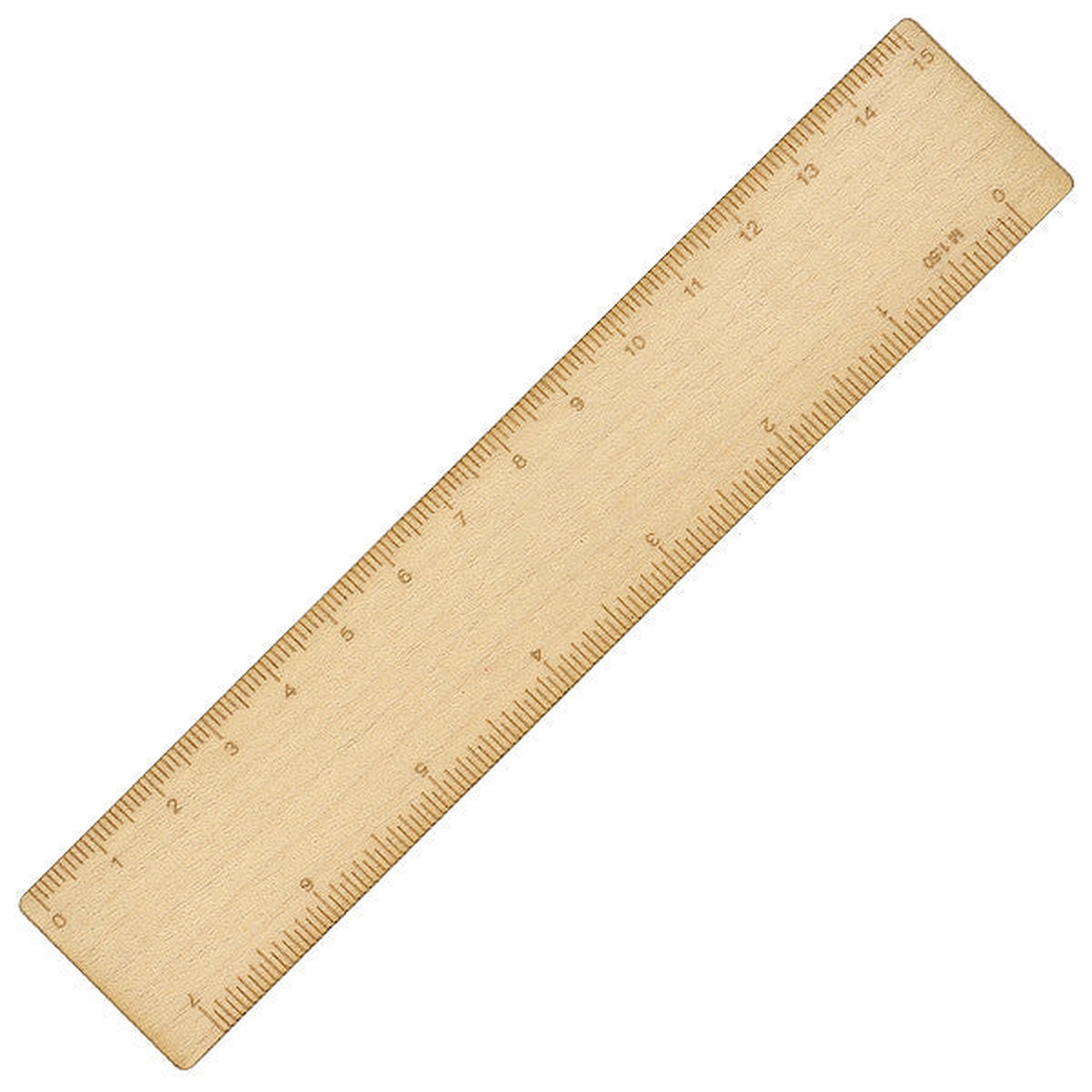 e+m Pico Maple Wood 15cm Ruler
