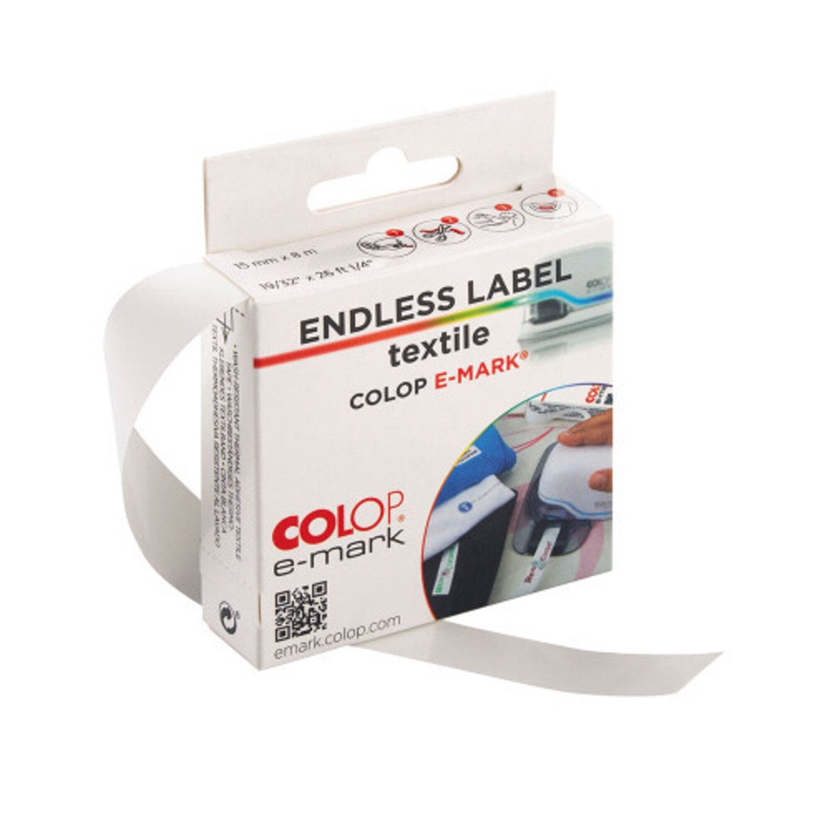 Colop e-mark Endless Label Textile White 8m